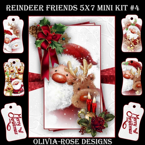 Reindeer Friends 5X7 Mini Kit #4  