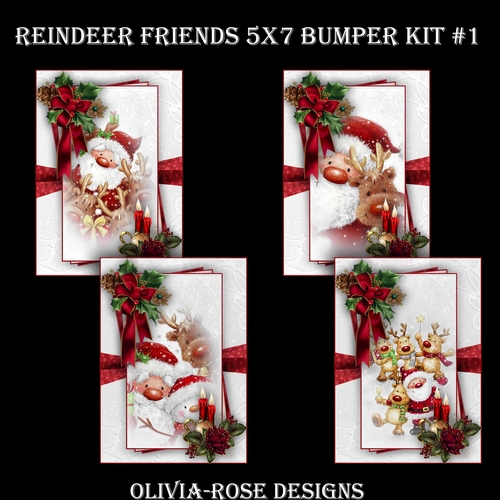 Reindeer Friends 5X7 Bumper Kit #1  