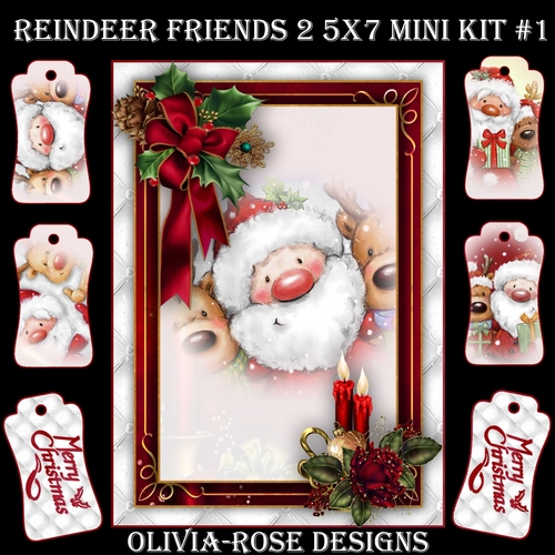 Reindeer Friends 2 5X7 Mini Kit #1  