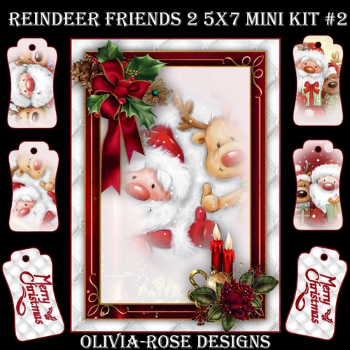 Reindeer Friends 2 5X7 Mini Kit #2  