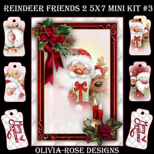 Reindeer Friends 2 5X7 Mini Kit #3  