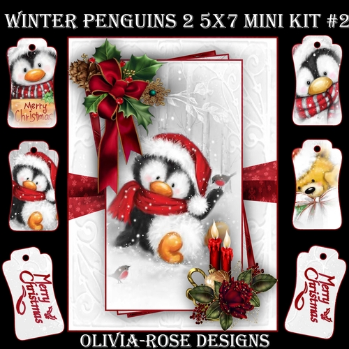 Winter Penguins 2 5X7 Mini Kit #2  