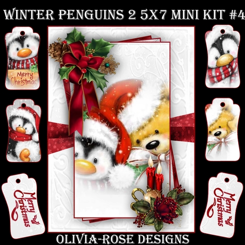 Winter Penguins 2 5X7 Mini Kit #4  