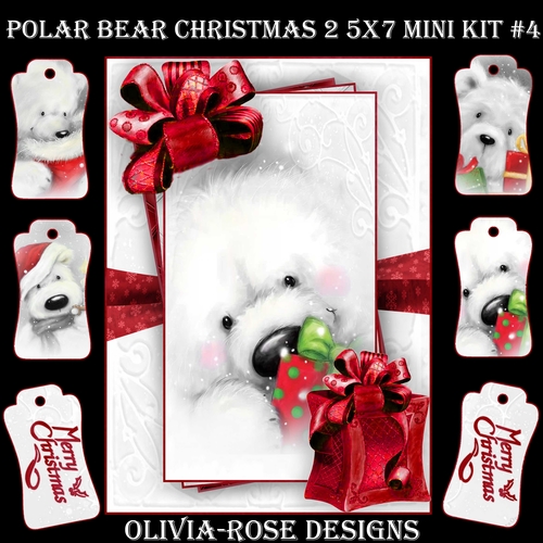 Polar Bear Christmas 2 5X7 Mini Kit #4  