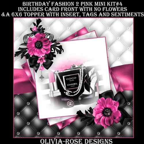 Birthday Fashion 2 Pink Mini Kit #4  