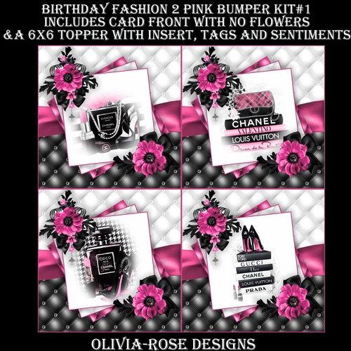Birthday Fashion 2 Pink Bumper Kit #1  