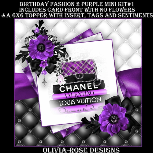 Birthday Fashion 2 Purple Mini Kit #1  