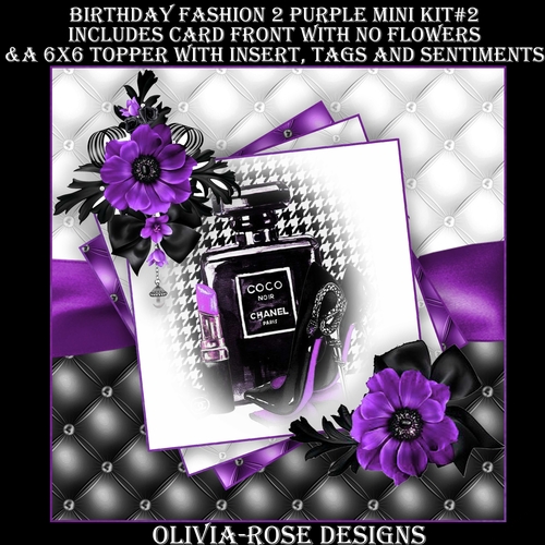Birthday Fashion 2 Purple Mini Kit #2  