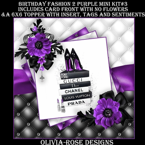 Birthday Fashion 2 Purple Mini Kit #3  