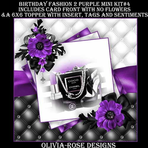 Birthday Fashion 2 Purple Mini Kit #4  