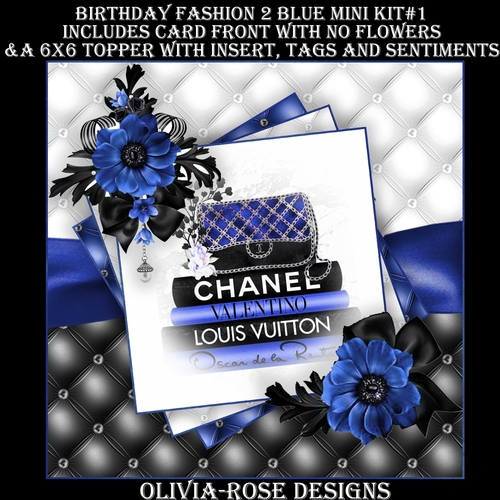 Birthday Fashion 2 Blue Mini Kit #1  