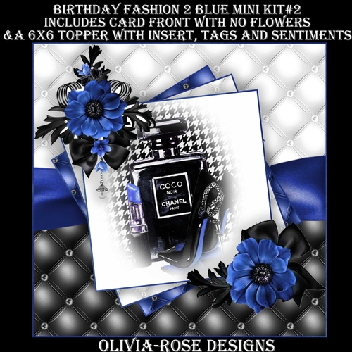 Birthday Fashion 2 Blue Mini Kit #2  