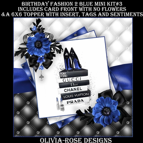 Birthday Fashion 2 Blue Mini Kit #3  