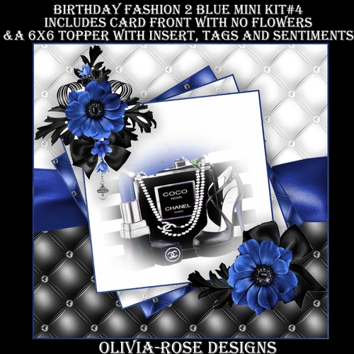 Birthday Fashion 2 Blue Mini Kit #4  