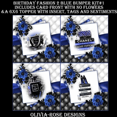 Birthday Fashion 2 Blue Bumper Kit #1  