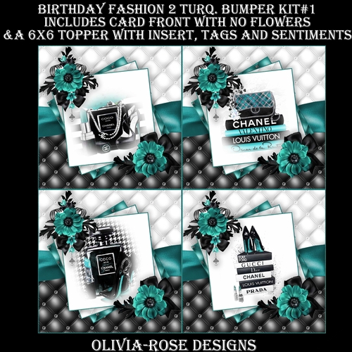 Birthday Fashion 2 Turquoise Bumper Kit #1  