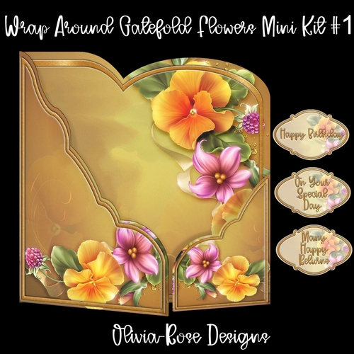 Wrap Around Gatefold Flowers Mini Kit #1