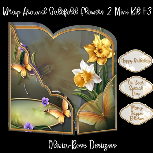 Wrap Around Gatefold Flowers 2 Mini Kit #3