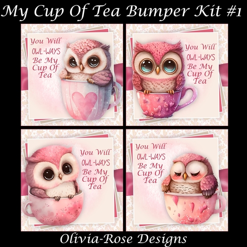 My Cup Of Tea Bumper Kit #1  **INCLUDES CARD FRONTS WITH NO TEXT**