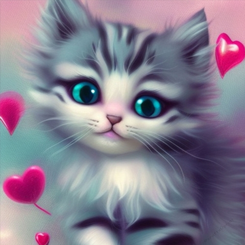 Cute Kittens 8 X 8  #3