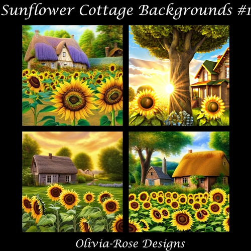 Sunflower Cottage Backgrounds #1