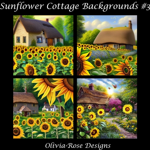 Sunflower Cottage Backgrounds #3