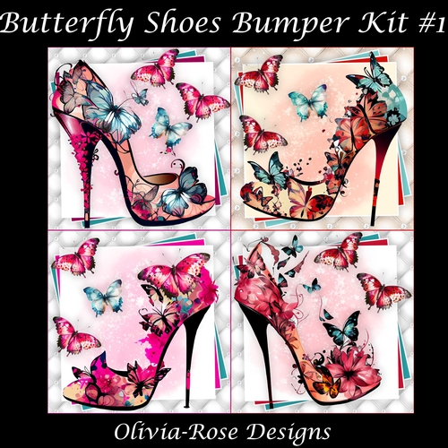 Butterfly Shoes Bumper Kit #1 **INCLUDES A CARD FRONT WITH JUST THE SHOE**