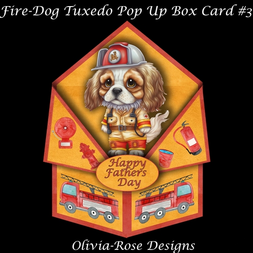 Fire-Dog Tuxedo Pop-Up Card #3