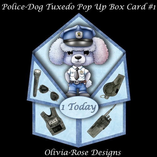Police-Dog Tuxedo Pop-Up Card Bumper