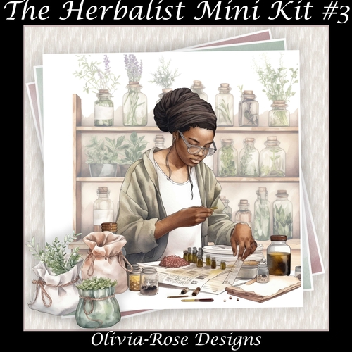 The Herbalist Mini Kit #3  **Includes card front with no decoupage**  