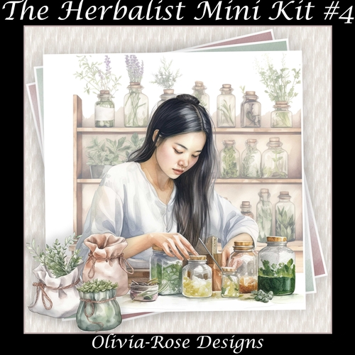 The Herbalist Mini Kit #4  **Includes card front with no decoupage**  