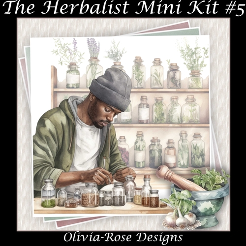 The Herbalist Mini Kit #5  **Includes card front with no decoupage**  
