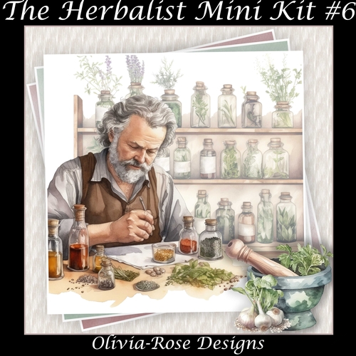 The Herbalist Mini Kit #6  **Includes card front with no decoupage**  
