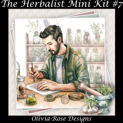 The Herbalist Mini Kit #7  **Includes card front with no decoupage**  