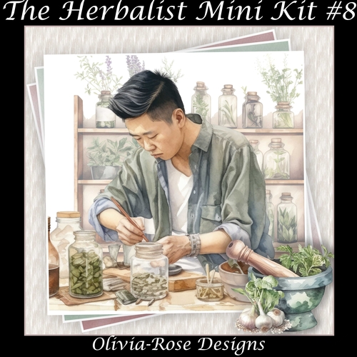 The Herbalist Mini Kit #8  **Includes card front with no decoupage**  