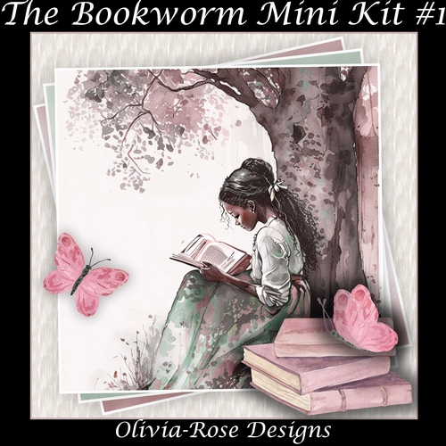 The Bookworm Mini Kit #1  **Includes card front with no decoupage**  