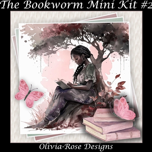 The Bookworm Mini Kit #2  **Includes card front with no decoupage**  
