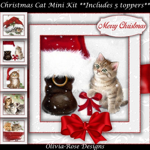 Christmas Cat Mini Kit    7X7