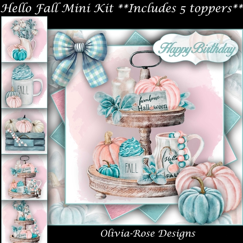 Hello Fall Mini Kit    7X7