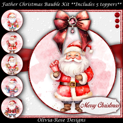 Father Christmas Bauble Mini Kit    7X7