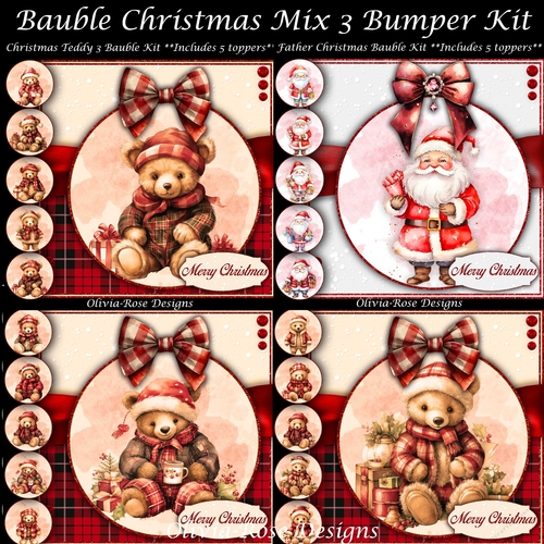 Bauble Christmas Mix 3 Bumper Kit 7X7