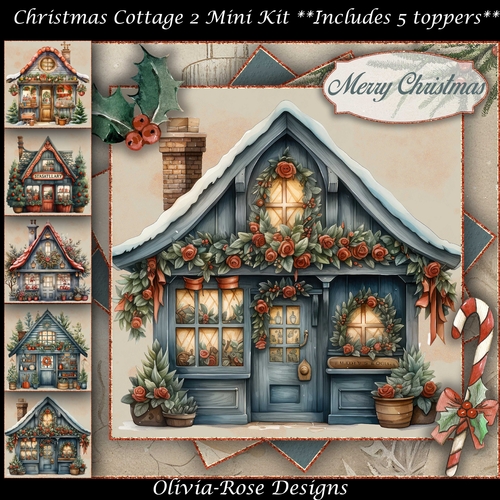 Christmas Cottage 2 Mini Kit    7X7