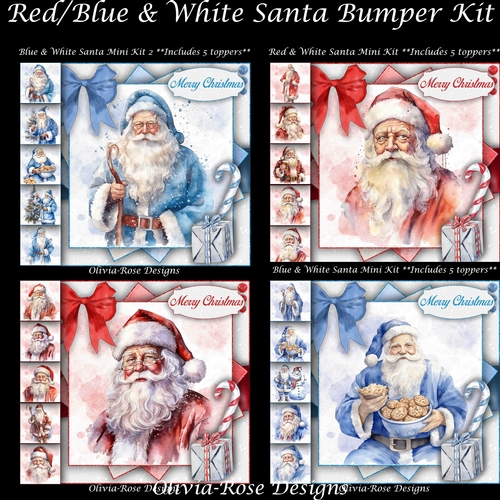 Red/Blue & White Santa Bumper Kit    7X7