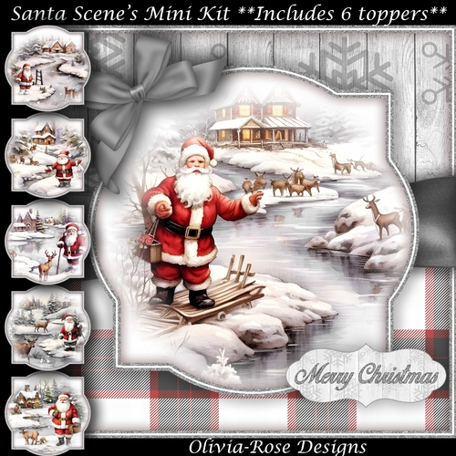 Santa Scenes Mini Kit    7X7