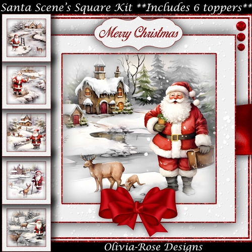Santa Scenes Square Mini Kit    7X7