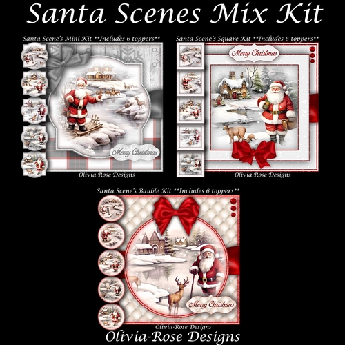 Santa Scenes Mix Kit    7X7