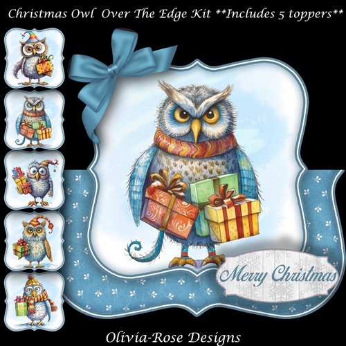 Christmas Owl Over The Edge Mini Kit    7X7
