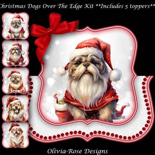 Christmas Dogs Over The Edge Mini Kit   7X7