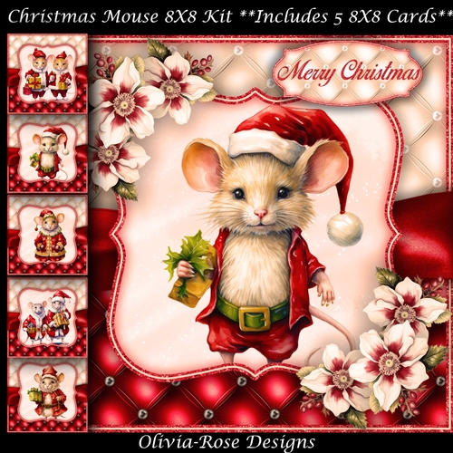 Christmas Mouse 8X8 Kit 