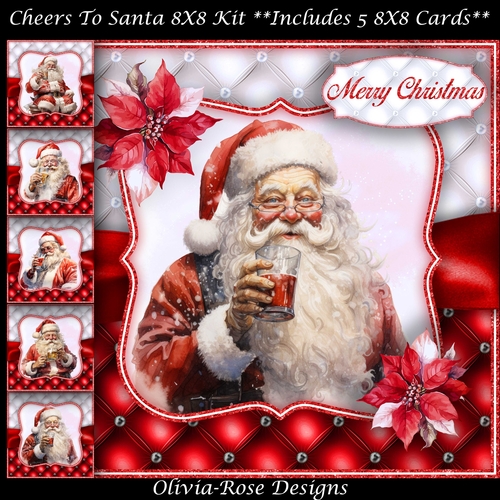 Cheers To Santa 8X8 Kit 